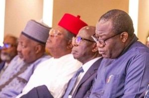 Oshiomhole Spotted Listening To Tinubu At Chatham House With Rapt Attention