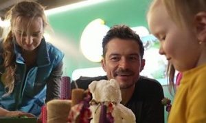 Actor Orlando Bloom meets children affected by Ukraine war and visits Zelensky