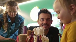 Actor Orlando Bloom meets children affected by Ukraine war and visits Zelensky