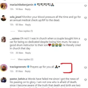 American Gospel Singer, Travis Greene Reacts As House On The Rock Drummer Dies During Church Service