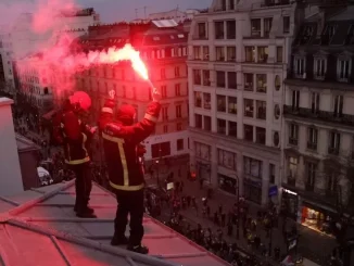 Bordeaux town hall set on fire in France pension protests