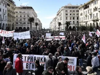 Greece train crash: Thousands of protesters call for investment in transport system