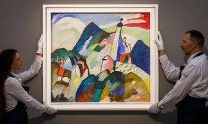 Kandinsky painting recovered by Holocaust victims' heirs sets auction record at nearly $45 million