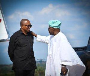 Peter Obi Meets With Olusegun Obasanjo At Anambra Airport