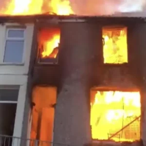 Pontypridd homes evacuated after fire at terraced house