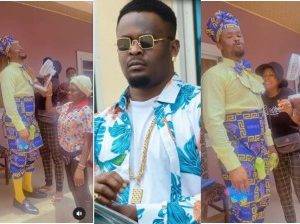 Zubby Michael Jumps On ‘Ellu P’ Trend, Cracks Crew Members Up With His Own Version On Movie Set