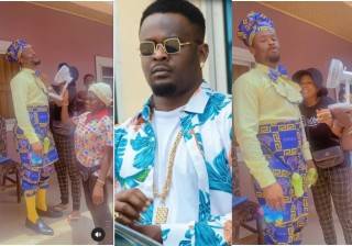 Zubby Michael Jumps On ‘Ellu P’ Trend, Cracks Crew Members Up With His Own Version On Movie Set