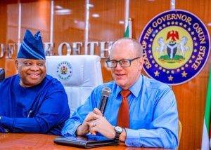 Ademola Adeleke & Will Stevens, US Consular General, In Osogbo