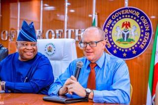 Ademola Adeleke & Will Stevens, US Consular General, In Osogbo