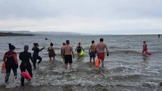 Larne Lough: Swimmers protest against gas storage caverns plan