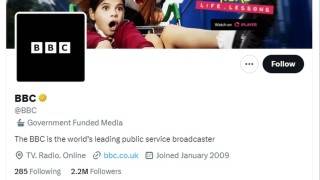 Twitter: BBC objects to 'government funded media' label
