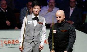 World Snooker Championship 2023 Si Jiahui leads Luca Brecel in semi-final