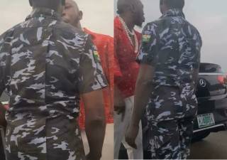 Full Video of Singer, Seun Kuti Pushing and Slapping A Police Officer He Was Confronting