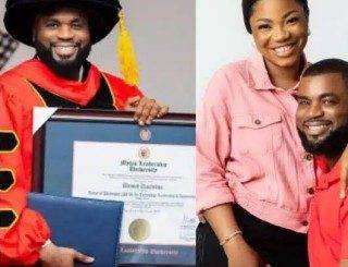 Mercy Chinwo Celebrates Her Husband As He Bags Honorary Doctorate Degree