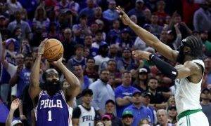 NBA play-offs: James Harden stars as Philadelphia 76ers level series with Boston Celtics