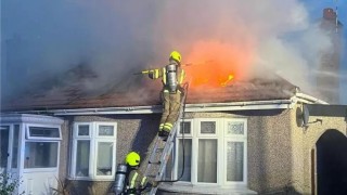 Couple and pets saved after lightning strike house blaze