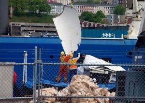 Human remains and debris from sub returned to land after fatal implosion near Titanic site