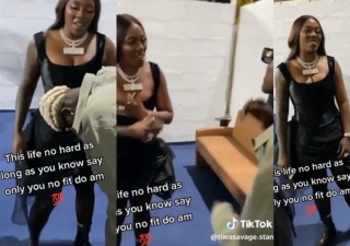 ‘Portable Is Respectful But Tiwa Is So Humble’ – video Goes Viral As Portable Meets Tiwa Savage, Prostrates For Her