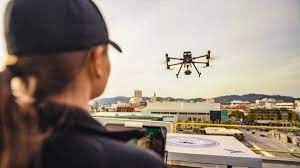 In this beach town, sometimes the first cop on the scene is a drone