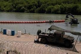 Texas is being sued by the Justice Department for a floating river barrier.