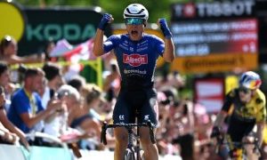 Tour de France 2023: Belgium's Jasper Philipsen sprints to victory on stage three