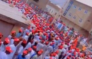 Kano State residents and NNPP supporters protest the tribunal's decision to remove Governor Yusuf Abba.