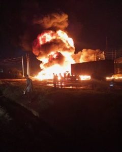 A petrol tanker explosion causes panic in Lagos.