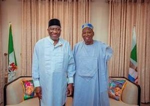 In Abuja, Jonathan pays a visit to APC Chairman Ganduje