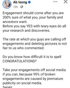 95% of broken engagements are caused by premature publicity on social media – Nigerian pastor says