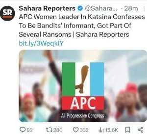 APC Women Leader In Katsina Confesses To Be Bandits’ Informant