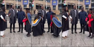 Adorable Moment Wives Hail Their Husbands For Sponsoring Their UK Master’s Degrees