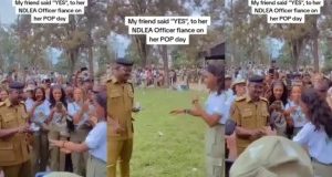 Beautiful Moment NDLEA Officer Proposes To Corper Girlfriend