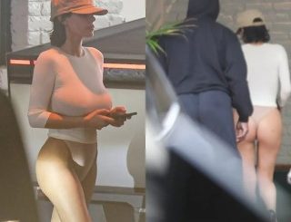 Bianca Censori Flashes Bum During Dinner With Kanye West