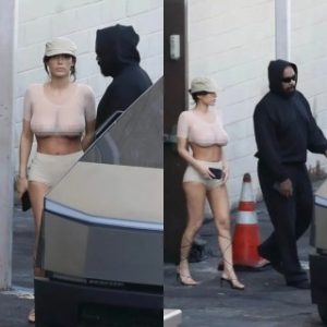 Bianca Censori wears completely see-through top without bra during cinema date with Kanye (photos)