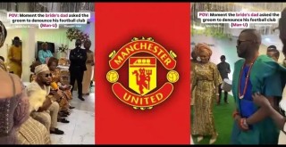 Bride’s Father Asks Groom To Denounce Manchester United During Wedding (Video)