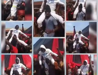 Corpse Carried On The Shoulders At A Funeral In Ghana (Viewers’ Discretion)