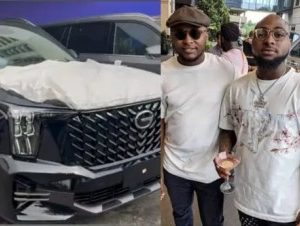 Davido Gifts Ubi Franklin A Brand New Car (photos)