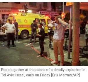 Drone Attack On Tel Aviv, Isreal Leaves One Dead At Least 10 Injured