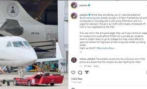 FG Bought A $100million (N150billion) Presidential Jet While Asking Nigerians To Exercise Patience – Sowore calls out FG Over Alleged Purchase Of Private Jet