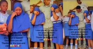 Female students cry a river as their favourite corper announces his departure from their school