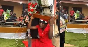 Ghanaian Tailor Laid To Rest In Coffin Shaped Like Sewing Machine