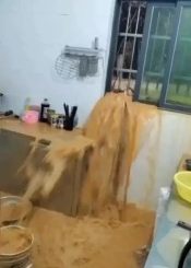 House Owner Shares The Moment Flood Invaded His House (Video)