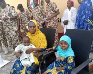 “I was married to 8 terrorists and gave birth to 3 children” rescued Chibok girl with 2 kids speaks after 10 years in captivity