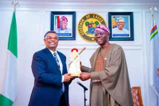 Indian High Commissioner, Shri G. Balasubramanian Visits Sanwo-Olu