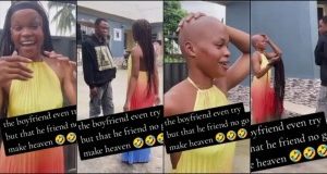 Man Fumes As Girlfriend Shaves Her Hair After Giving Her N15K To Plait