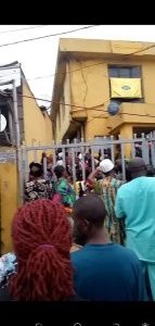 Massive Crowd At MTN Office, Ikotun (Photos)