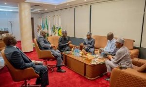 Minister Of State For Petroleum, Lokpobiri In A Meeting With Dangote & NNPC (Photos)