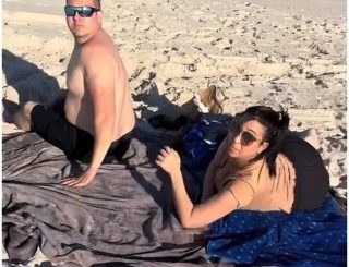 Moment Nine-Months Pregnant Woman Catches Husband With His Mistress On Beach (video)