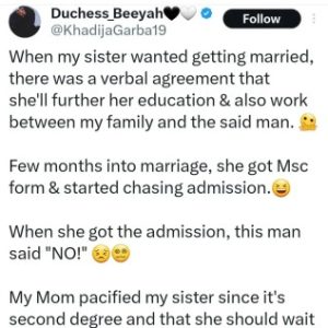 Mother Encourages Her Daughter’s Marriage To “Scatter” After The Husband Went Back On The Promise He Made About Her Career Progress