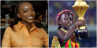 New photo of little girl who carried 2008 AFCON Trophy causes serious buzz online